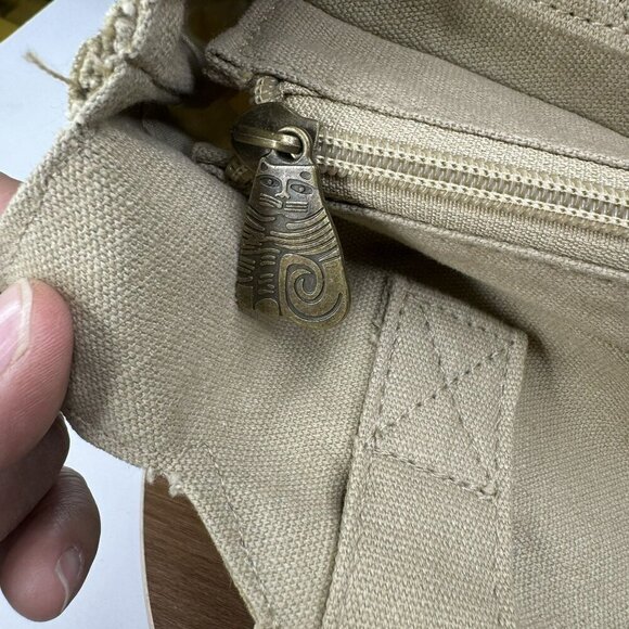 Laurel Burch 3 cat Canvas Tote shoulder Bag tan black white vintage 1990's Women - Picture 7 of 8